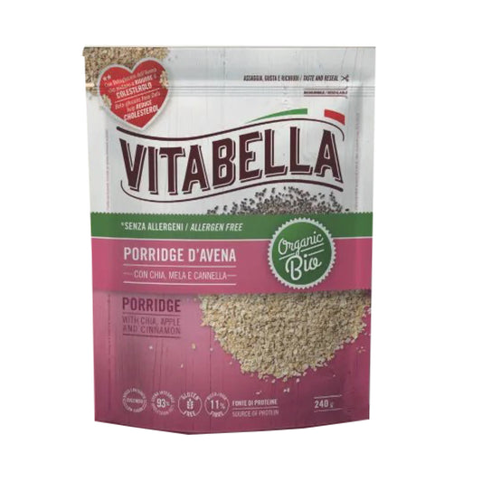 Porridge D'Avena Con Chia, Mela e Cannella 240g