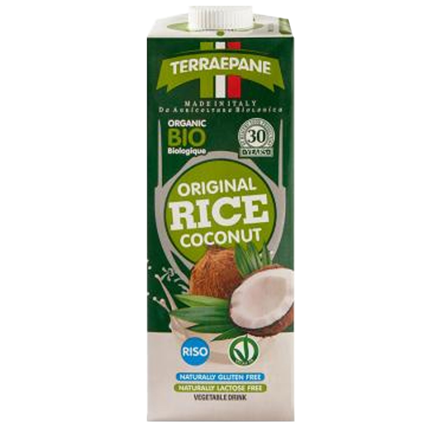 bevanda di riso e cocco senza glutine senza lattosio